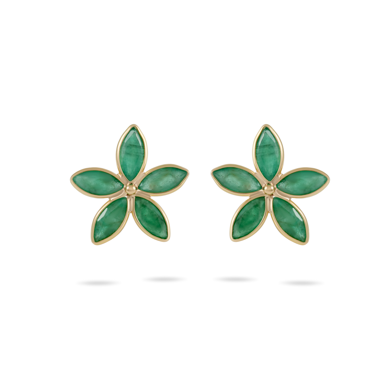 Emerald Flower Earring