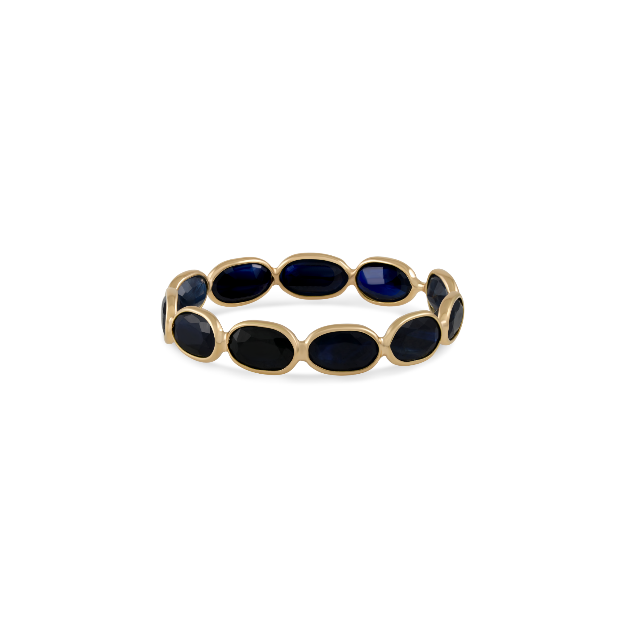 Blue Sapphire Oval Eternity Ring