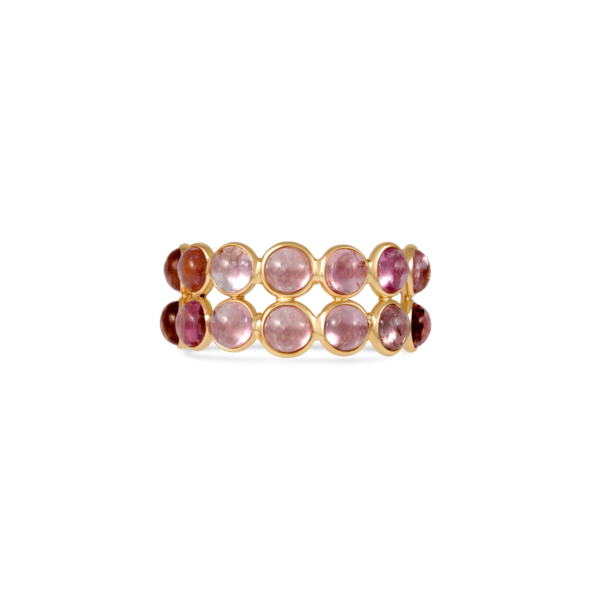 Tourmaline Baby Pink Double Ring