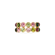 Tourmaline Multicolor Eternity Double Ring