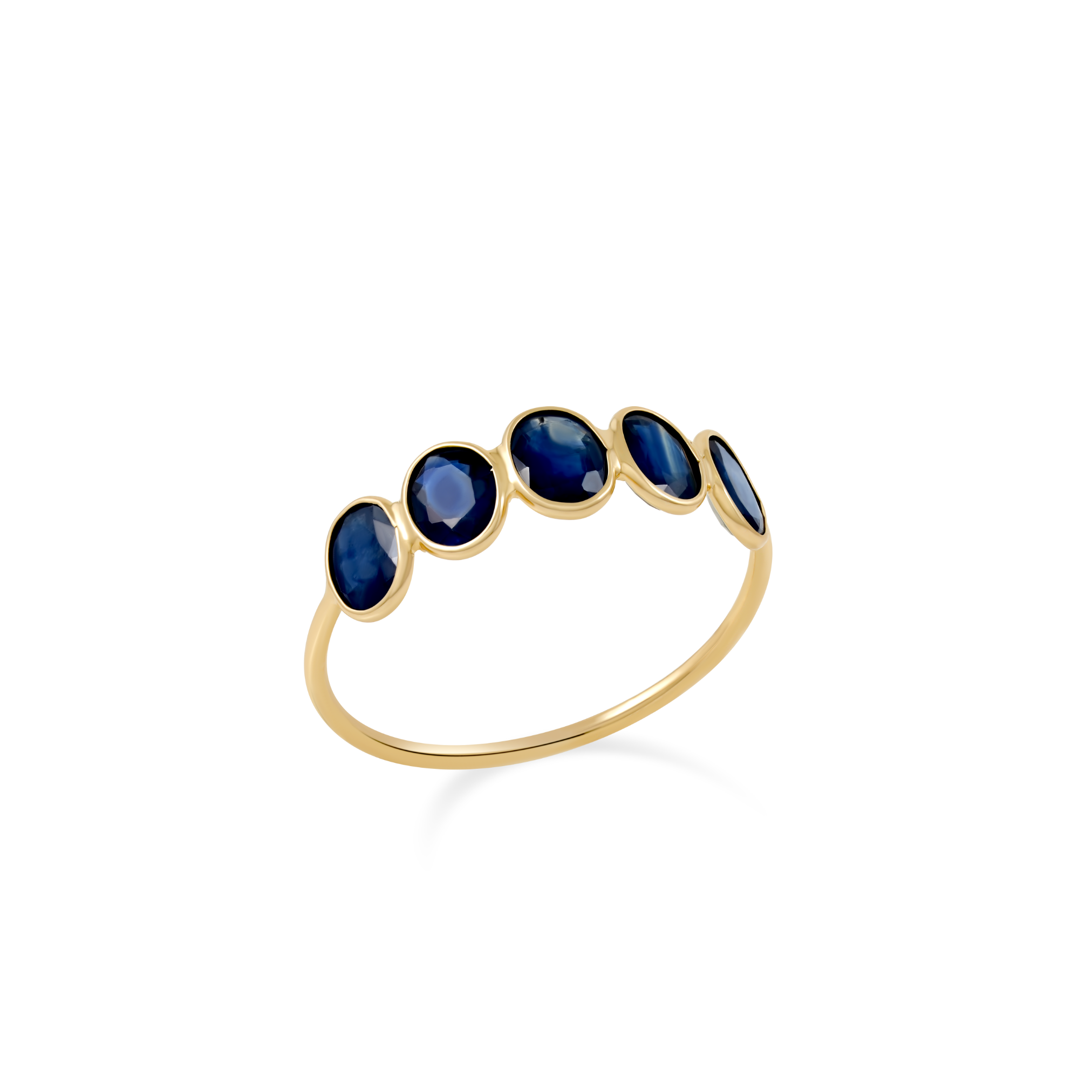 Sapphire Oval Five Stone Ring