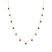 Multi-Color Pear Necklace