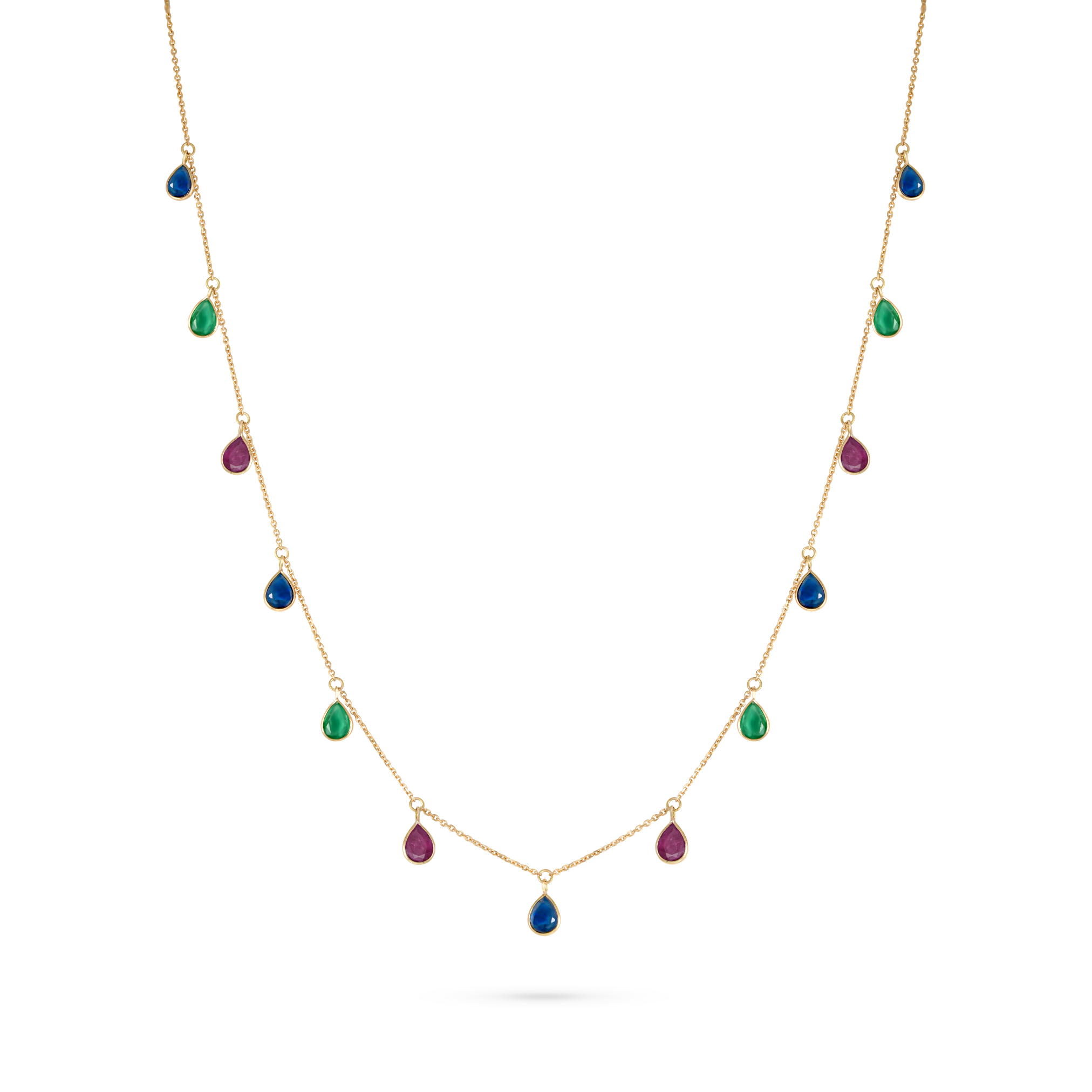 Multi-Color Pear Necklace