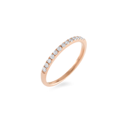 Diamond Classic Medium Half Eternity Rose Gold Ring