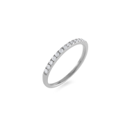 Diamond Classic Medium Half Eternity White Gold Ring