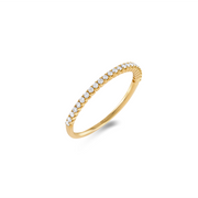 Diamond Classic Thin Half Eternity Yellow Rose Gold