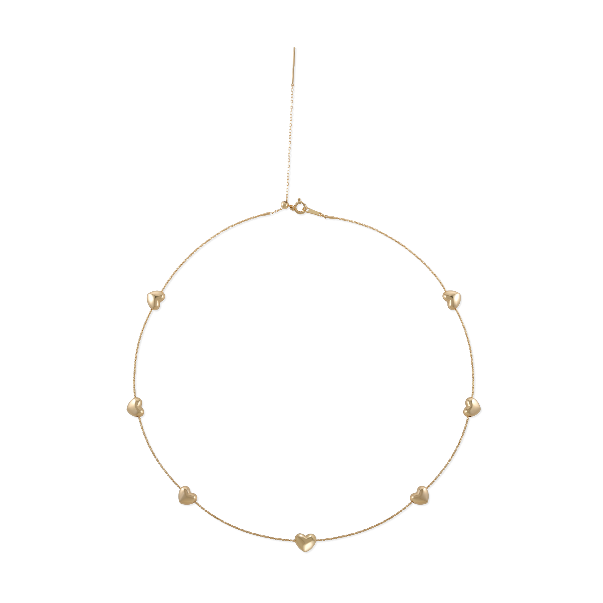 Gold Multi-Heart Choker