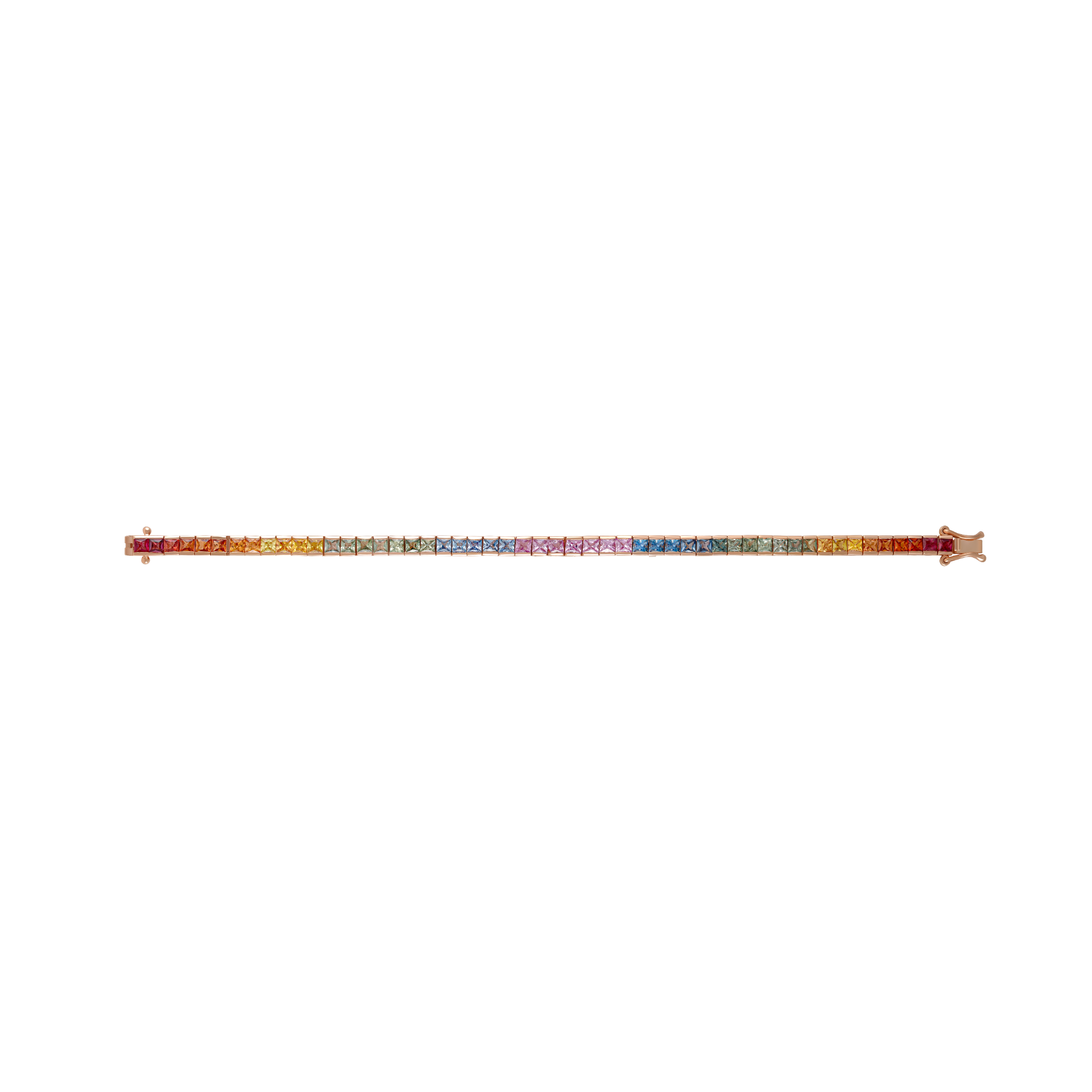 Rainbow Sapphire Tennis Bracelet