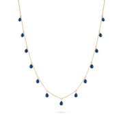 Sapphire Multi-Stone Pear Necklace