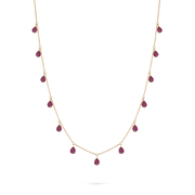 Ruby Multi-Stone Pear Necklace