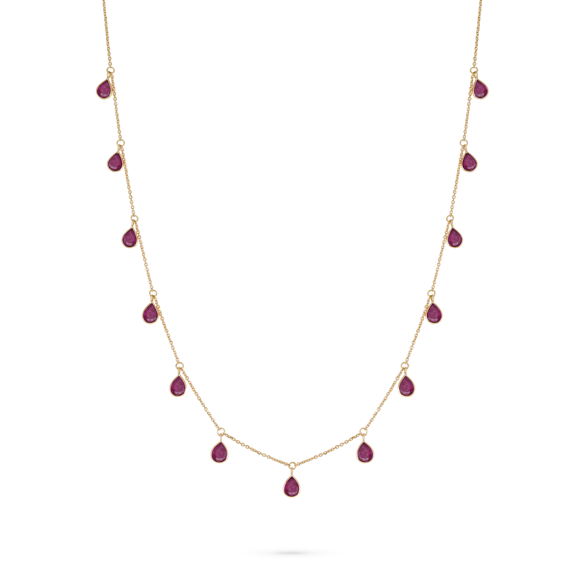 Ruby Multi-Stone Pear Necklace