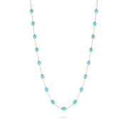 Turquoise Cabochon Medium Multi-Stone Necklace