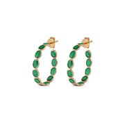 Emerald Multi-Stone Hoops
