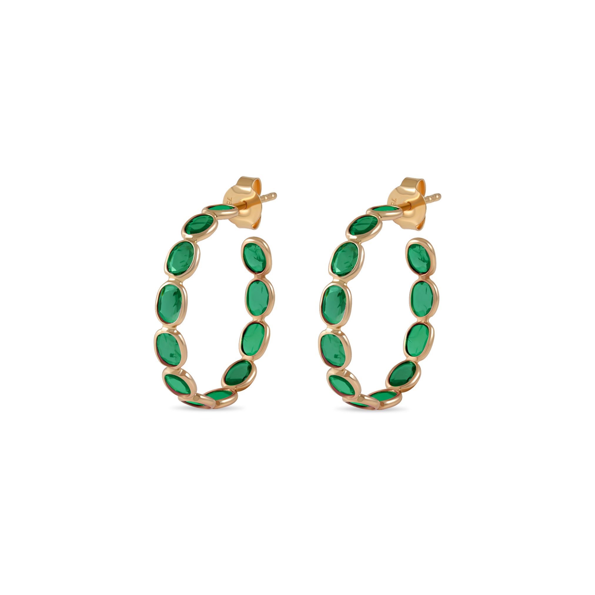 Emerald Multi-Stone Hoops