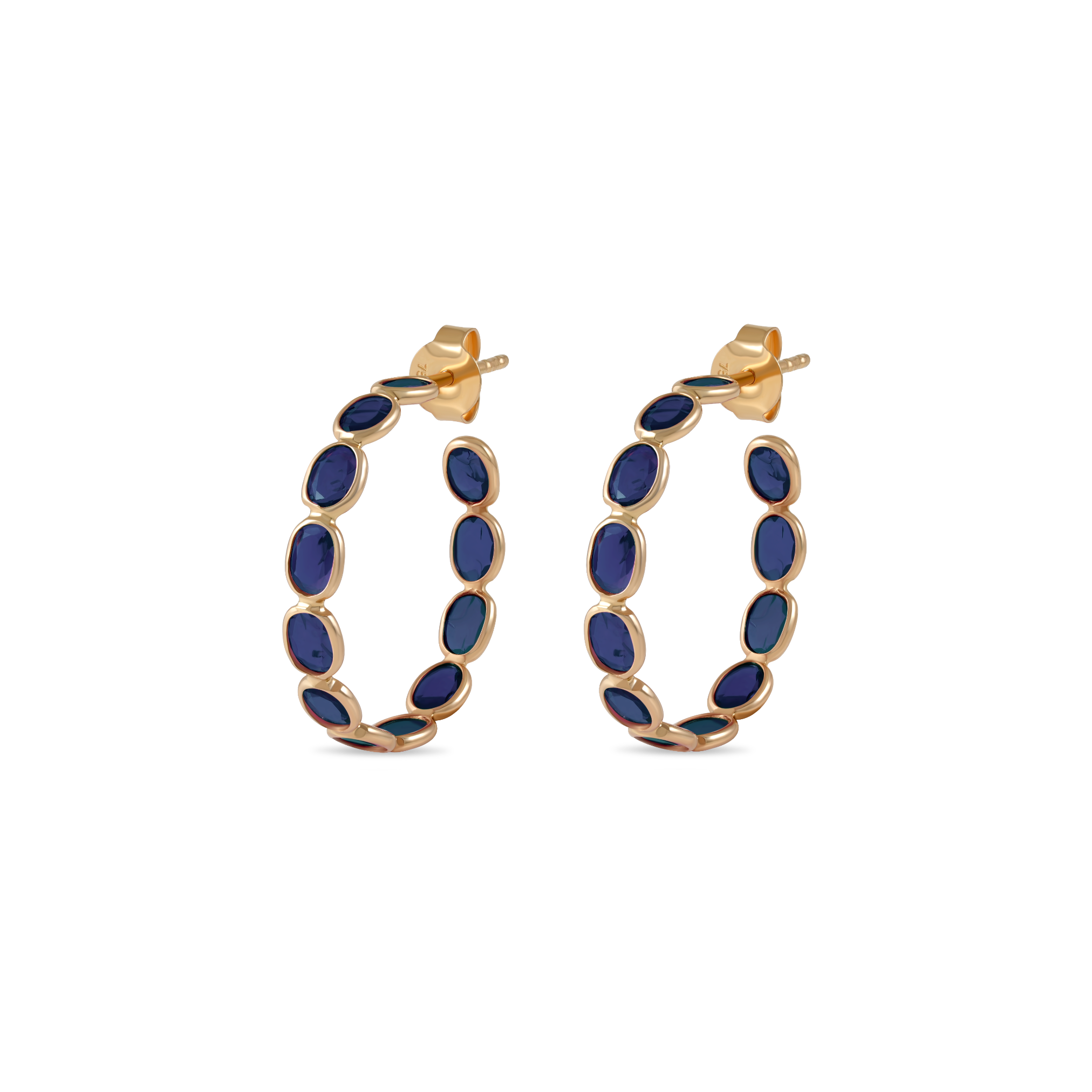 Sapphire Multi-Stone Hoops