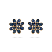 Sapphire Flower Earrings