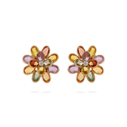 Tourmaline Flower Earrings