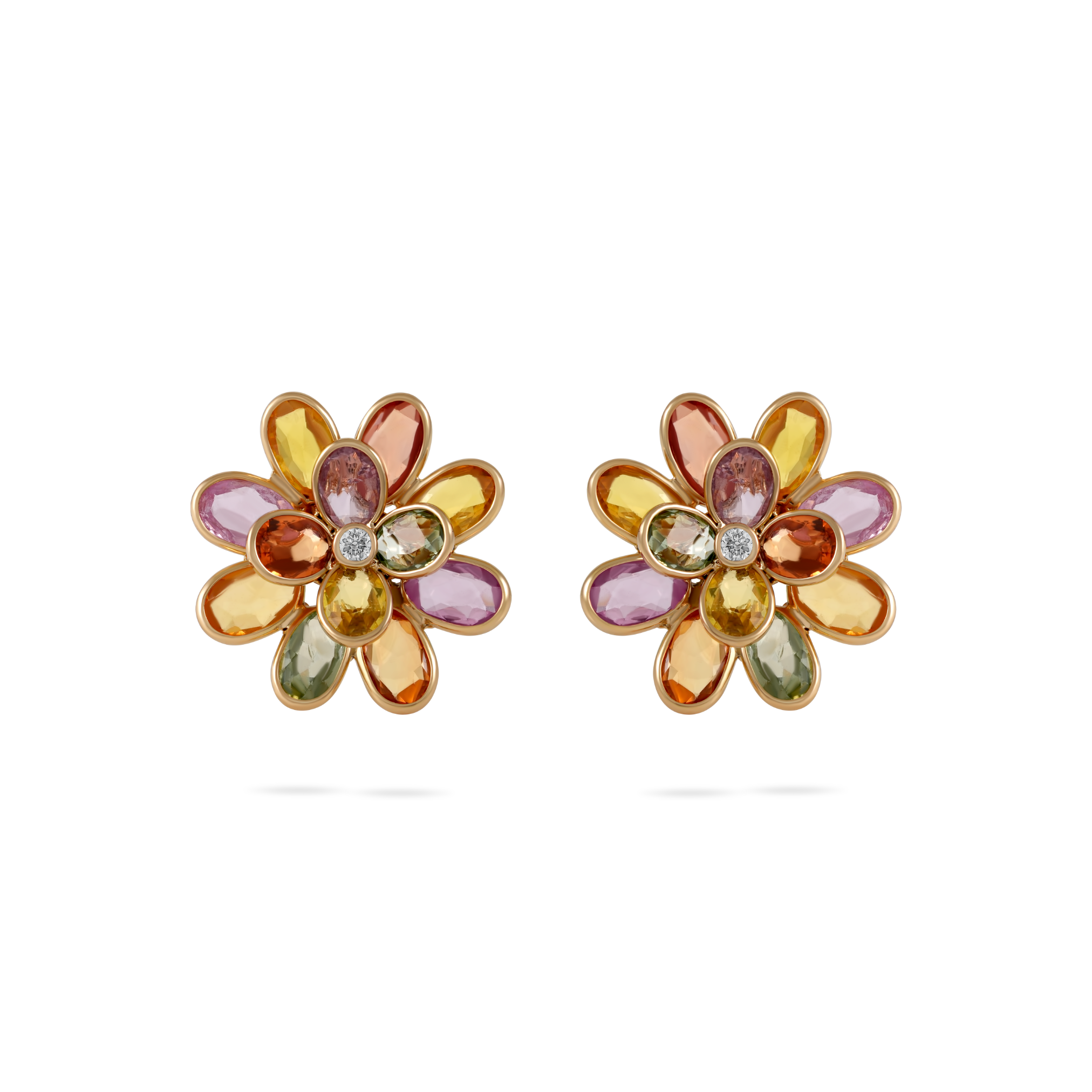 Tourmaline Flower Earrings