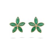 Emerald Flower Earring