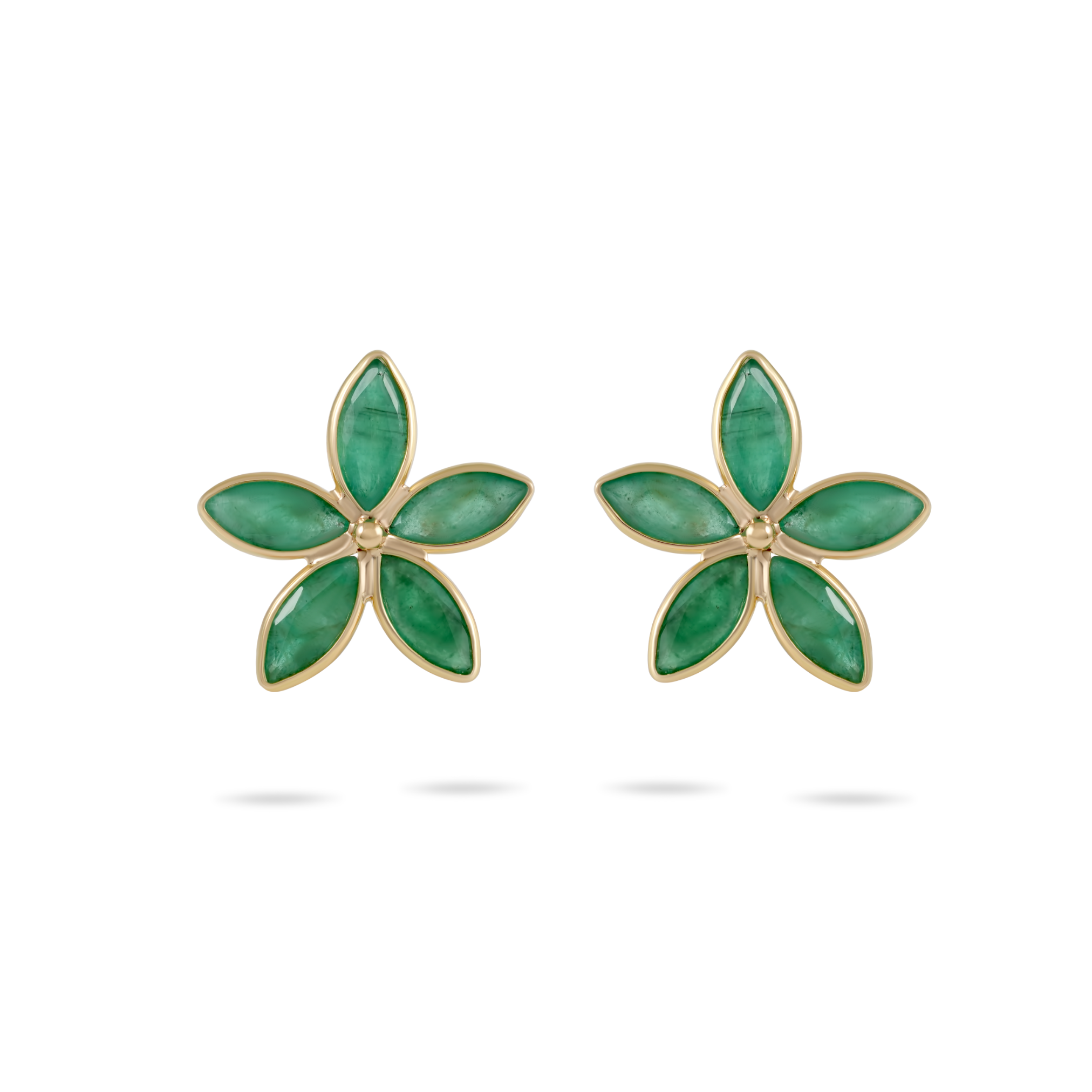 Emerald Flower Earring