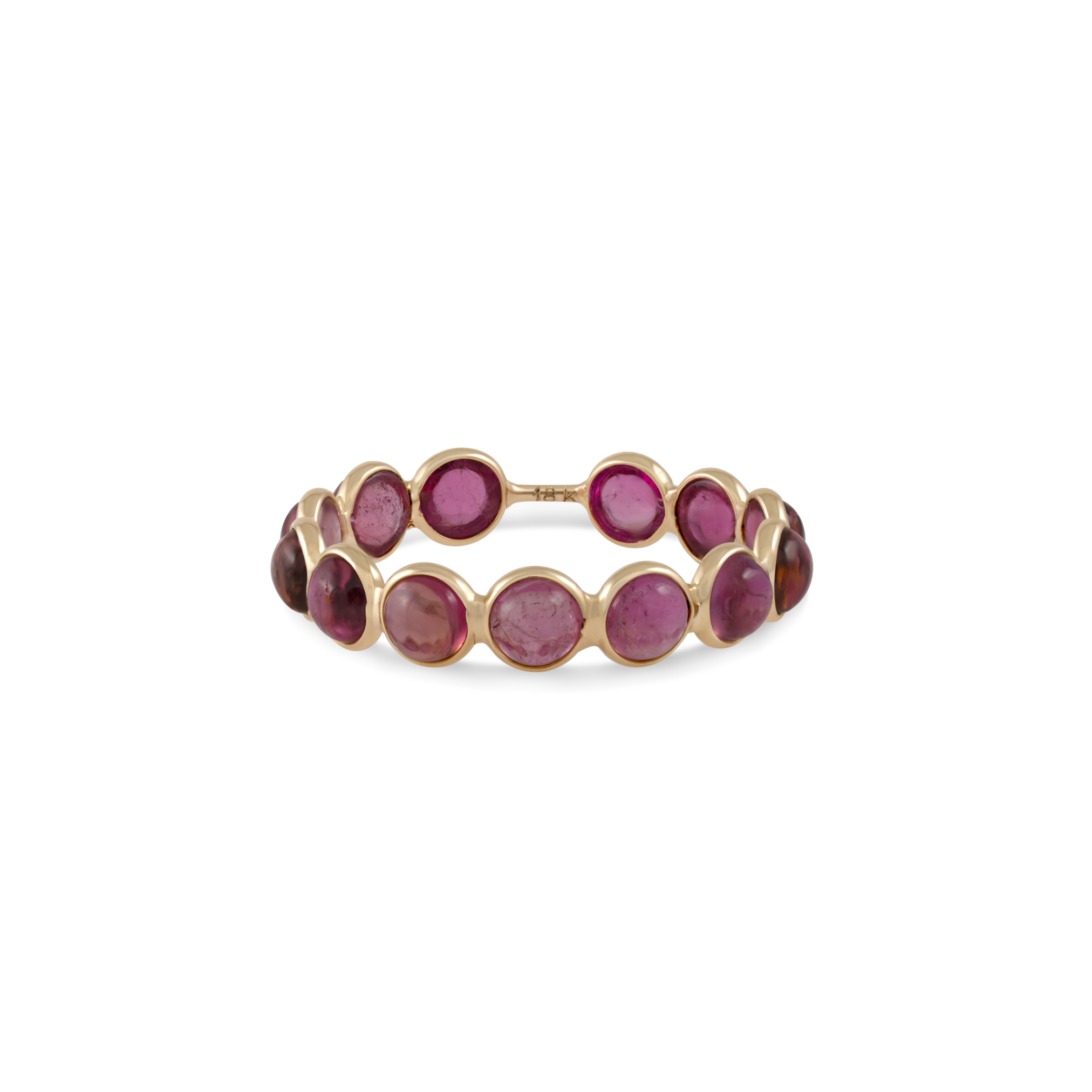 Round Pink Tourmaline Eternity Ring